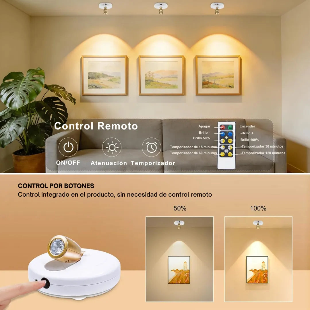 Set de Luces Spotlight Inalámbricas