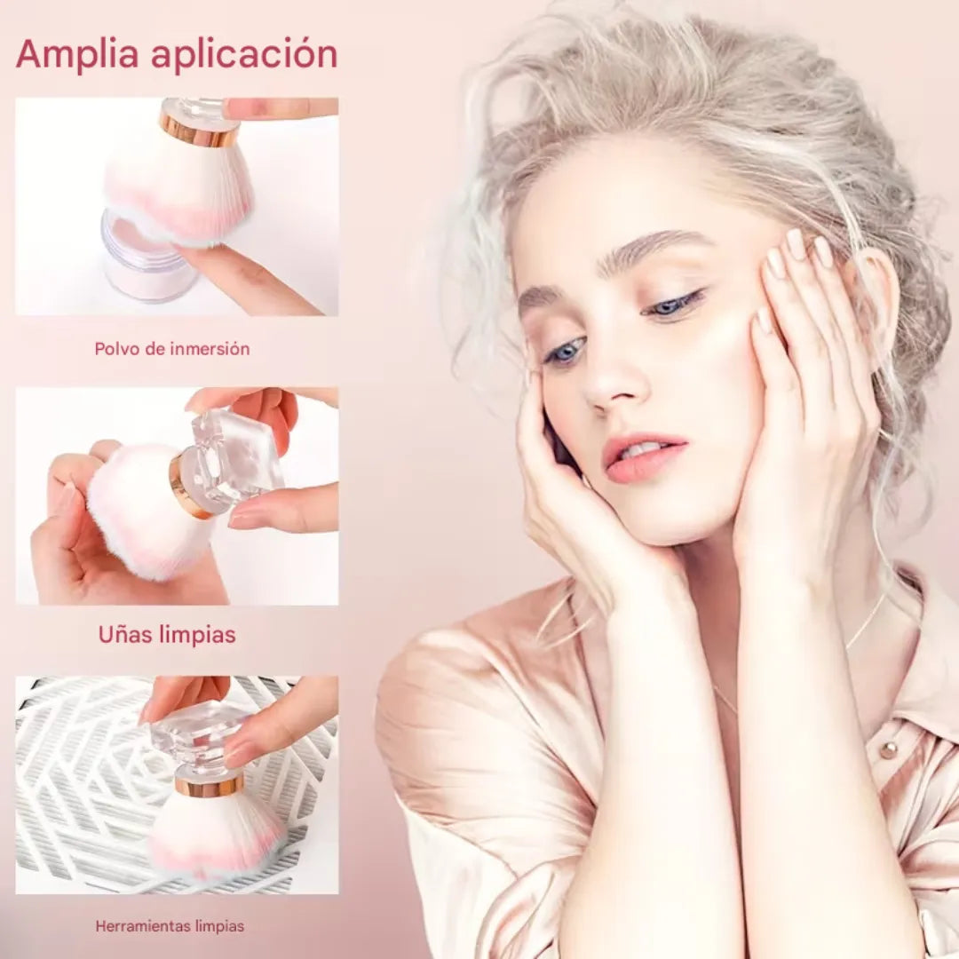 Brocha Esponjocita 2 en 1 Con Diseño De Rosa