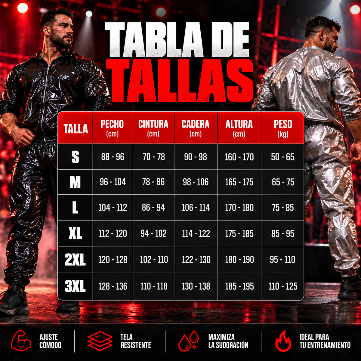 Traje Sauna Old School: Cardio de Tarima