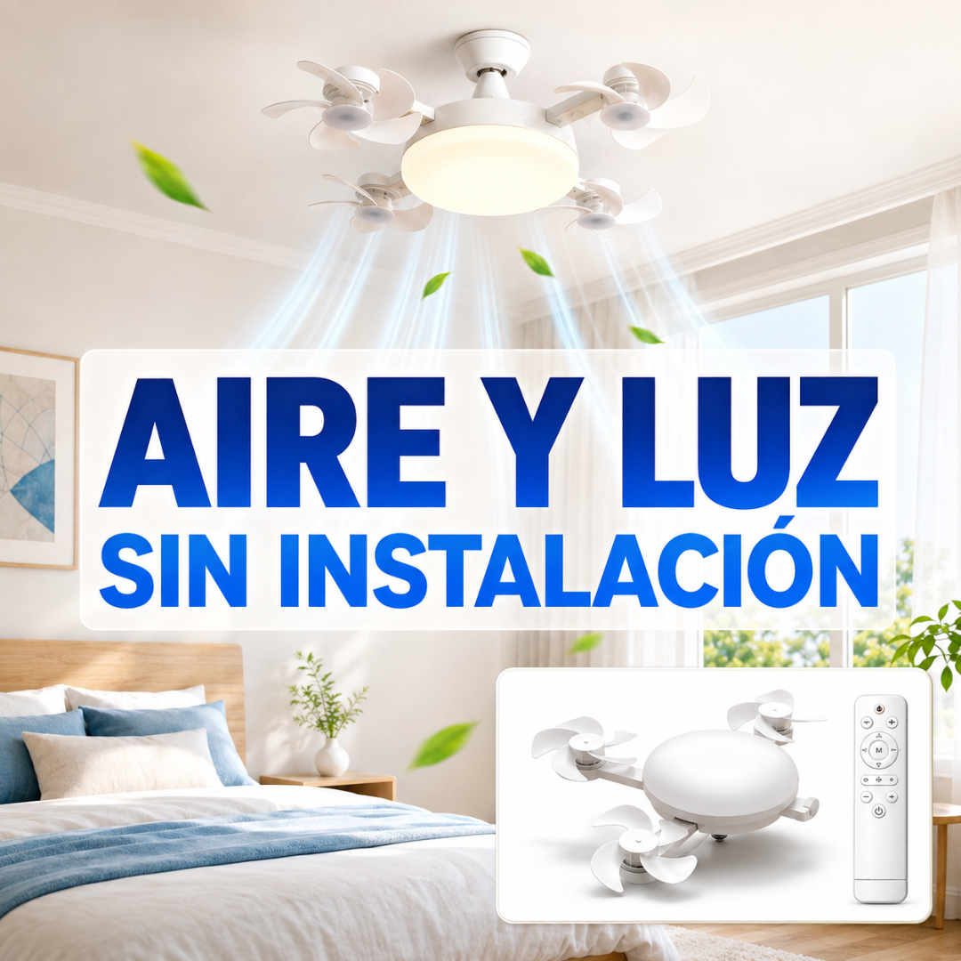 Ventilador de luz LED + control remoto