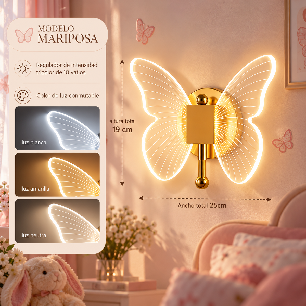 Lámpara Mariposa: su rincón de ensueño
