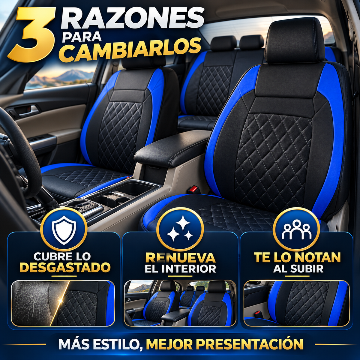 SET X5 FORROS DE AUTO: HAZ QUE TODOS NOTEN EL CAMBIO