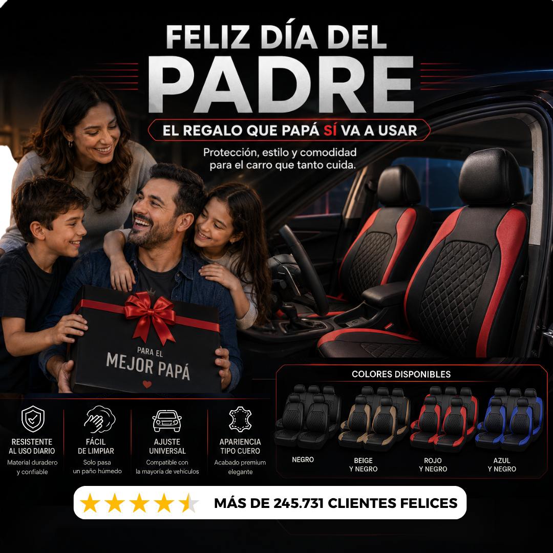 SET X5 FORROS: Para ese papá que quiere su carro limpio, cuidado y elegante
