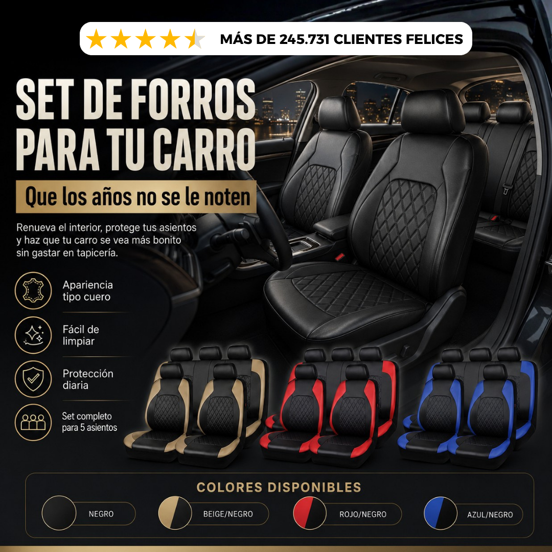 Set de forros para tu carro: haz que se vea cuidado otra vez