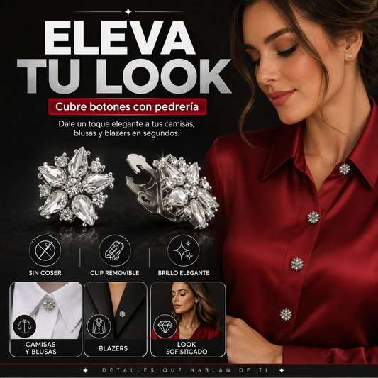CUBRE BOTONES: Transforma tu ropa en segundos con un toque de elegancia