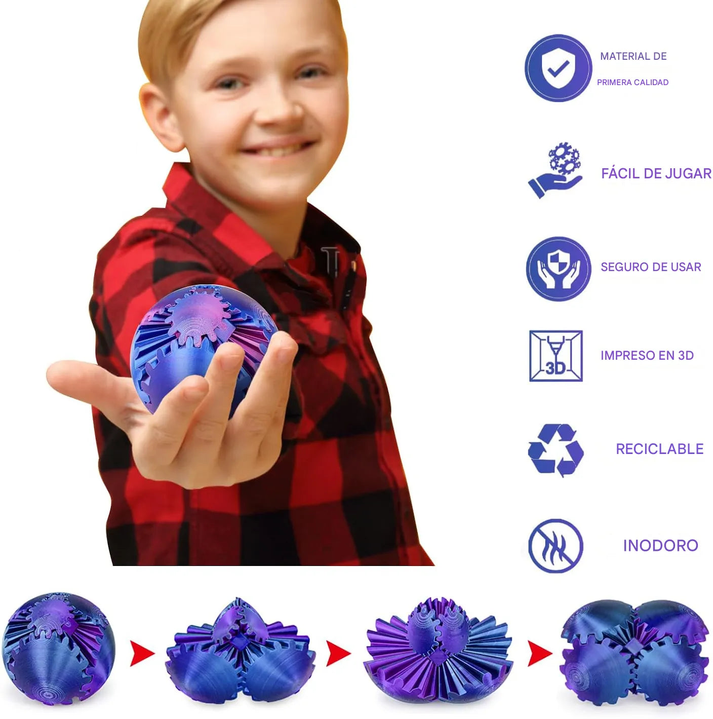 Esfera giratoria 3D apaga el estrés en segundos