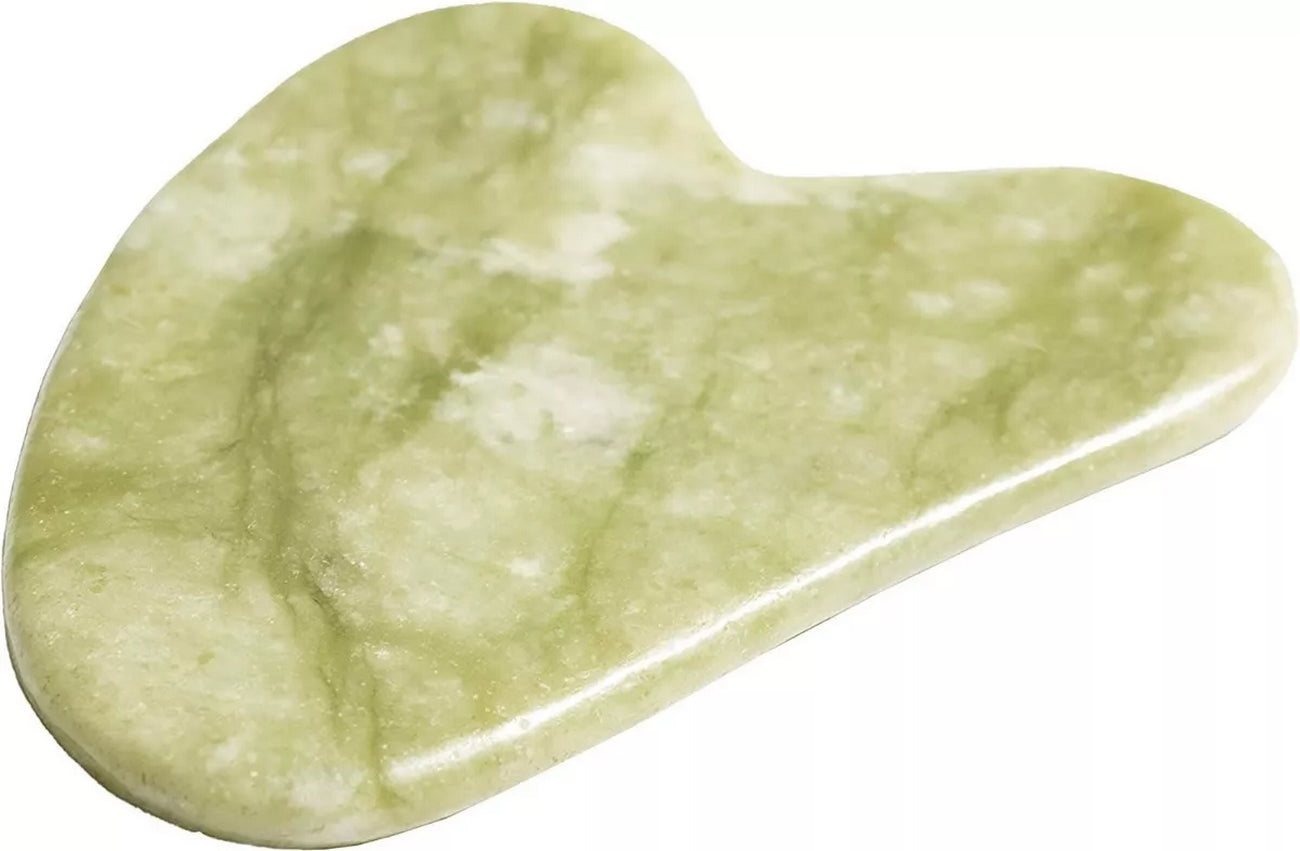 Gua Sha Corazón Jade Masajeador Facial